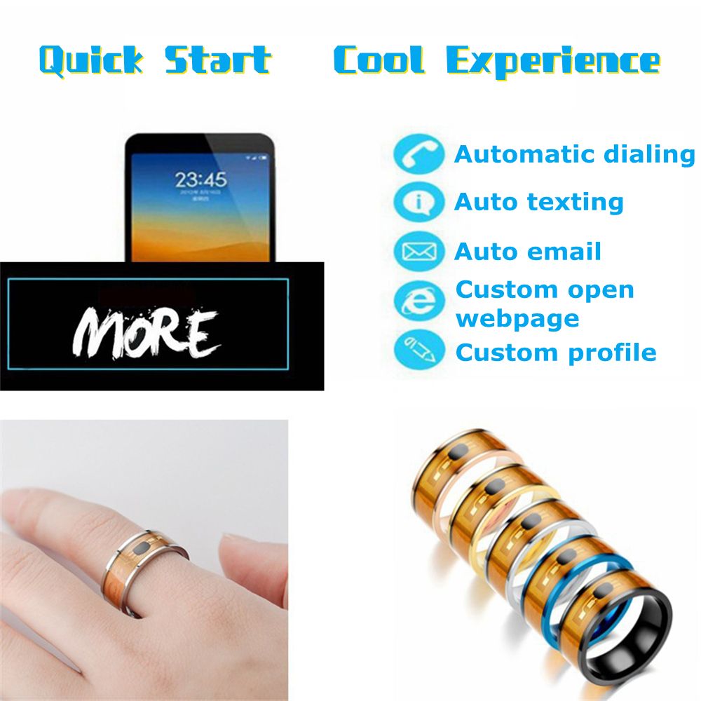 تكنولوجيا الموضة متعددة الوظائ - مراجعة Smart Ring Nfc Pay وسعره