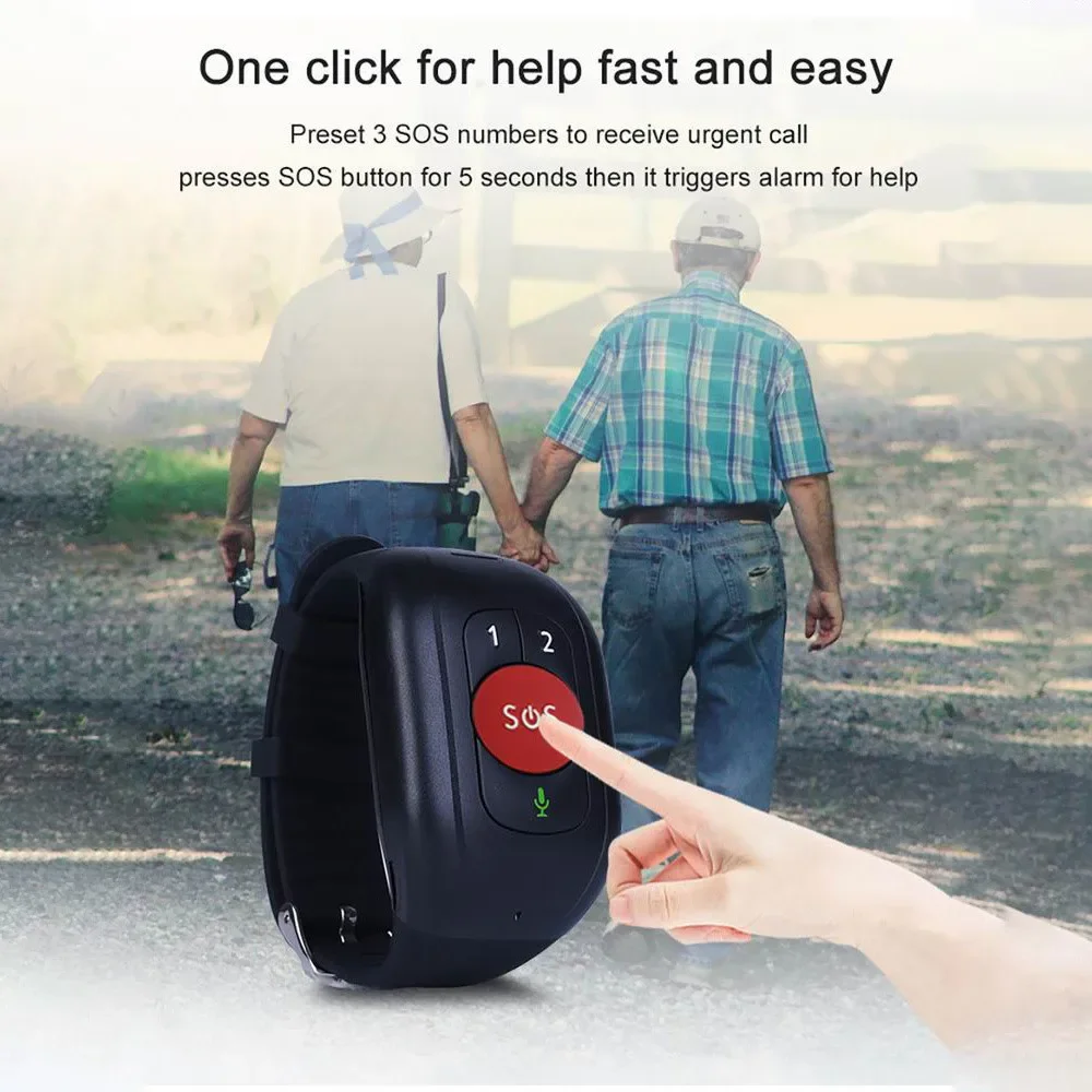المسنين 4G LTE SOS ساعة GPS تت - مراجعة Fall Detection Watch وسعره