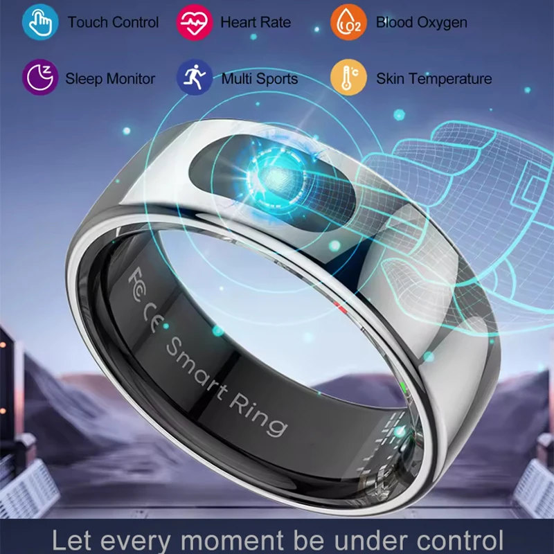 حلقة ذكية مع علبة شحن لقياس در - مراجعة Temperature Ring Skin وسعره