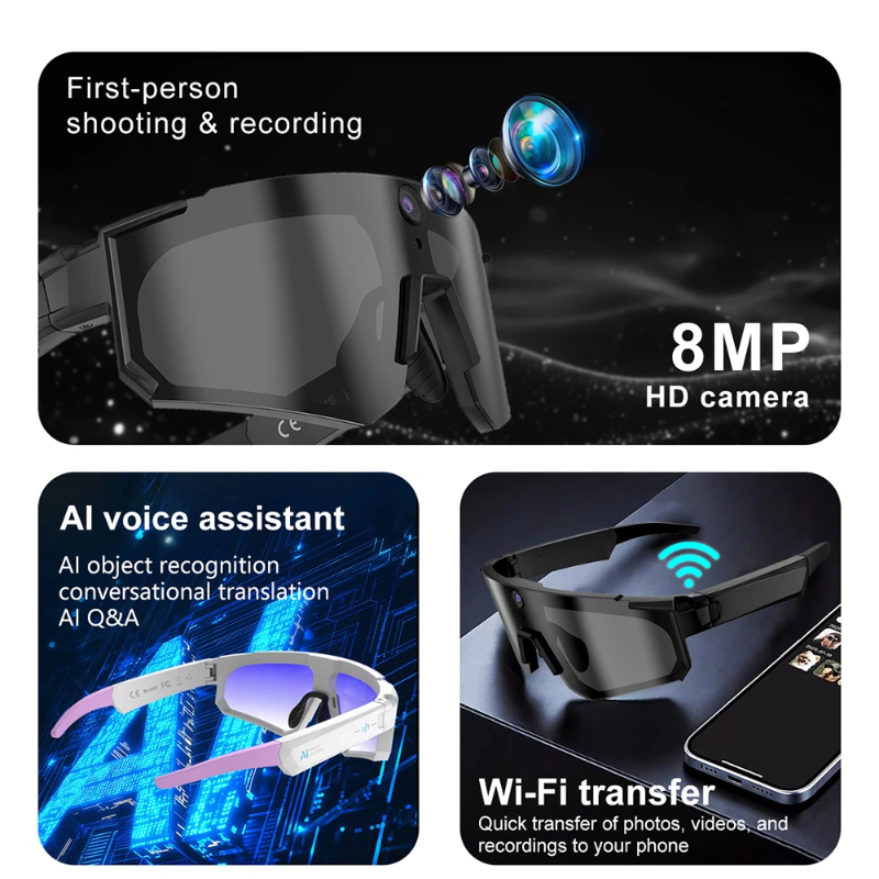 نظارات ون بلس الذكية مع كاميرا - مراجعة Smart Glasses Lens وسعره