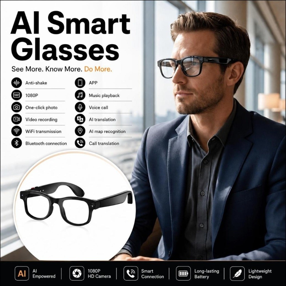 نظارات ذكية 2 في 1 بتقنية الذك - مراجعة Smart Glasses Lens وسعره