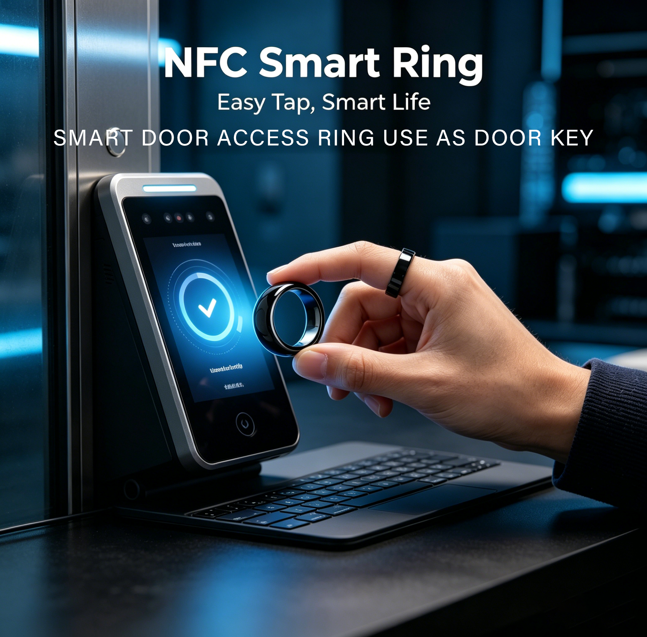 خاتم ذكي من السيراميك بالكامل  - مراجعة Smart Ring Nfc Pay وسعره