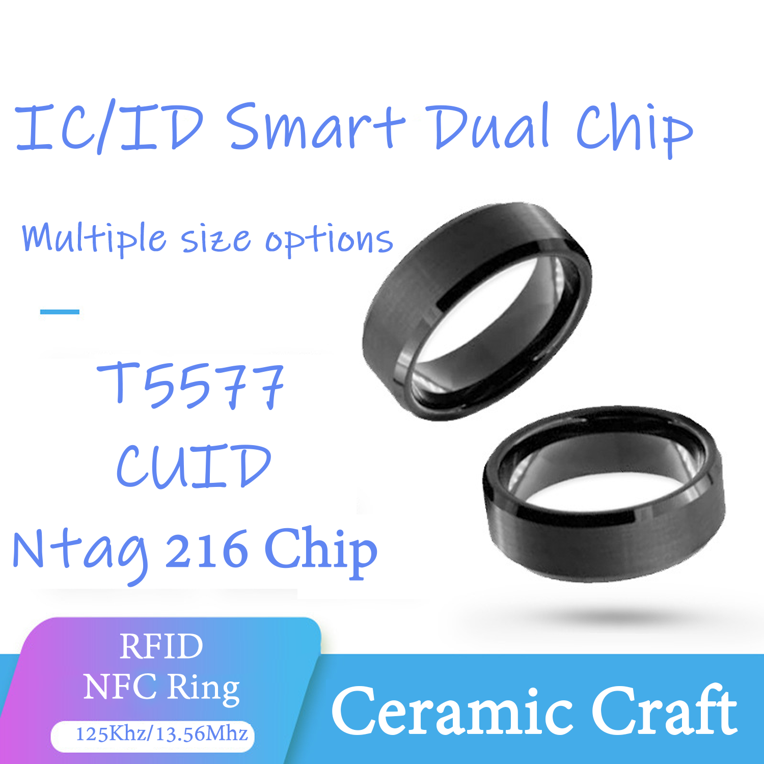 CUID T5577 المزدوج رقاقة استنس - مراجعة Smart Ring Nfc Pay وسعره