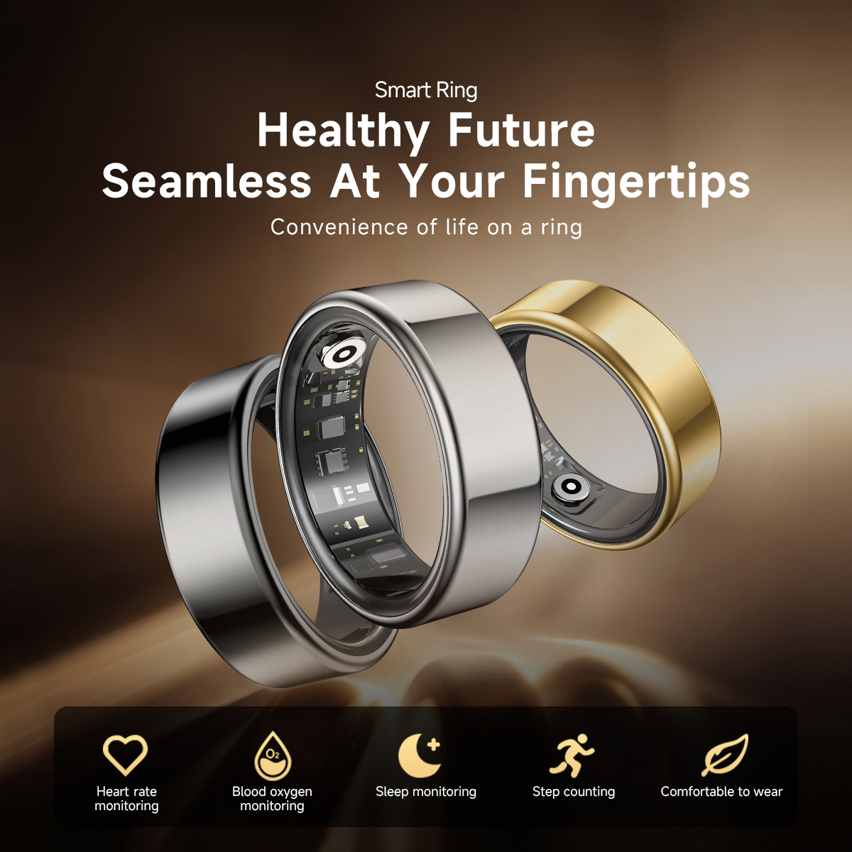 خاتم ذكي جديد R09 للرجال والنس - مراجعة Temperature Ring Skin وسعره