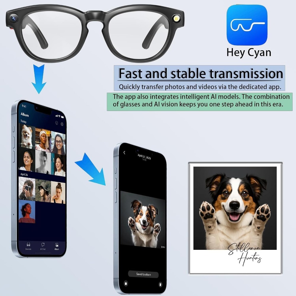 نظارات ذكية: كاميرا بدقة 4K، ب - مراجعة Smart Glasses Lens وسعره