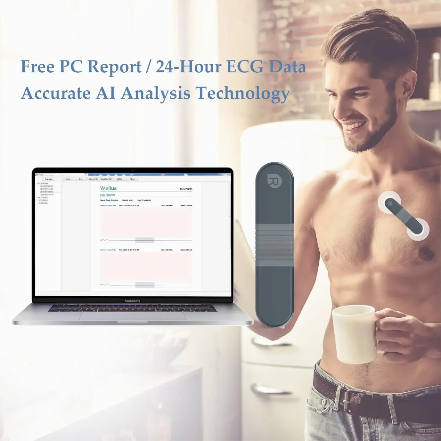 سماعة لاسلكية تعمل بالبلوتوث م - مراجعة Ecg Patch Monitor وسعره