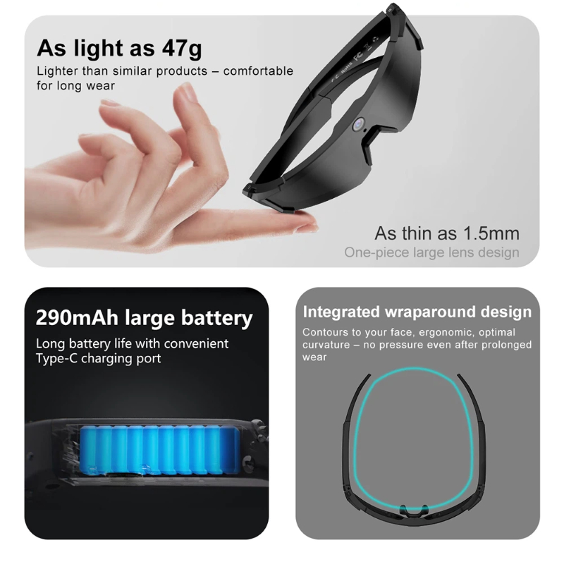 نظارات ذكية Mijia للدراجات مع  - مراجعة Smart Glasses Lens وسعره