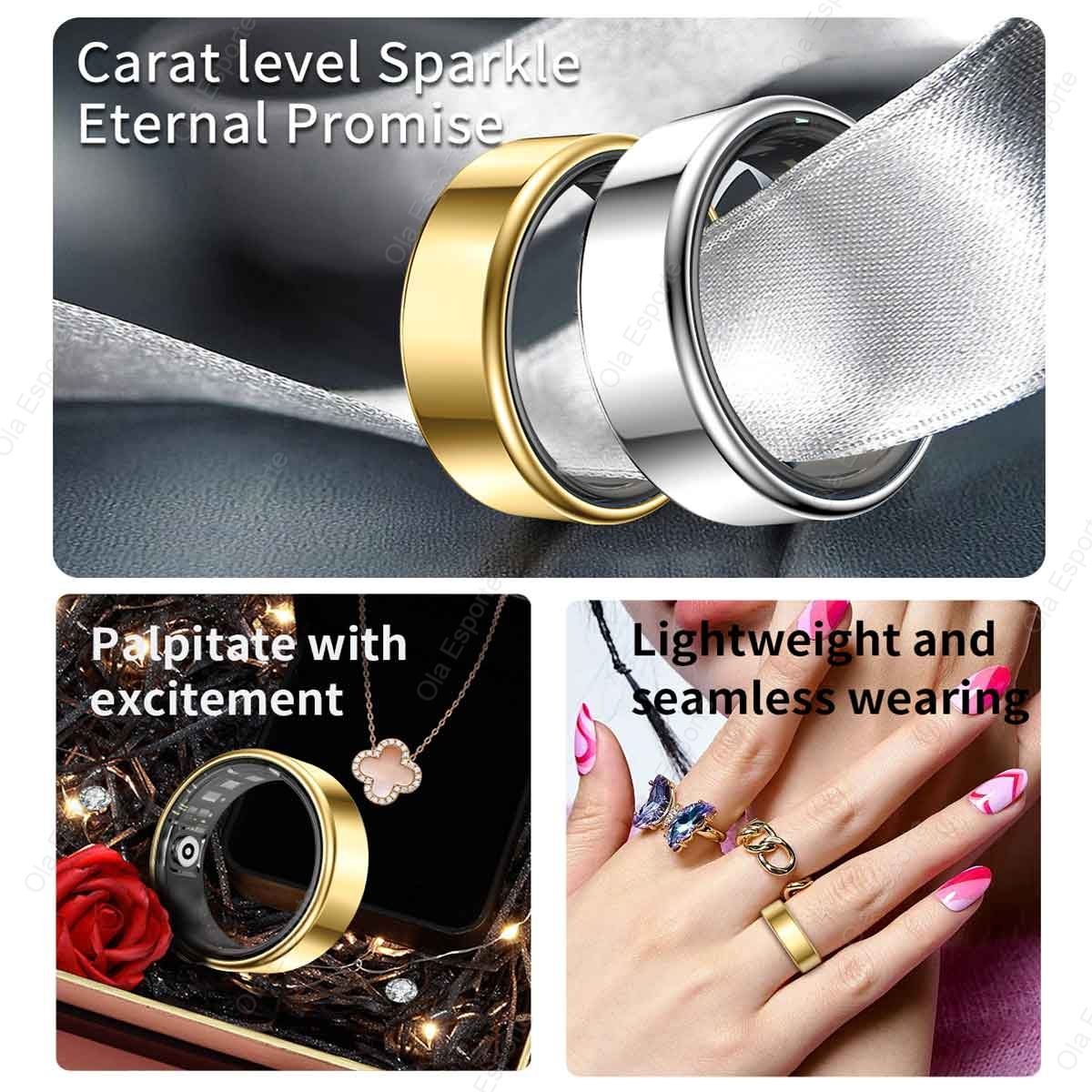 خاتم ذكي R09 للرجال والنساء مع - مراجعة Temperature Ring Skin وسعره