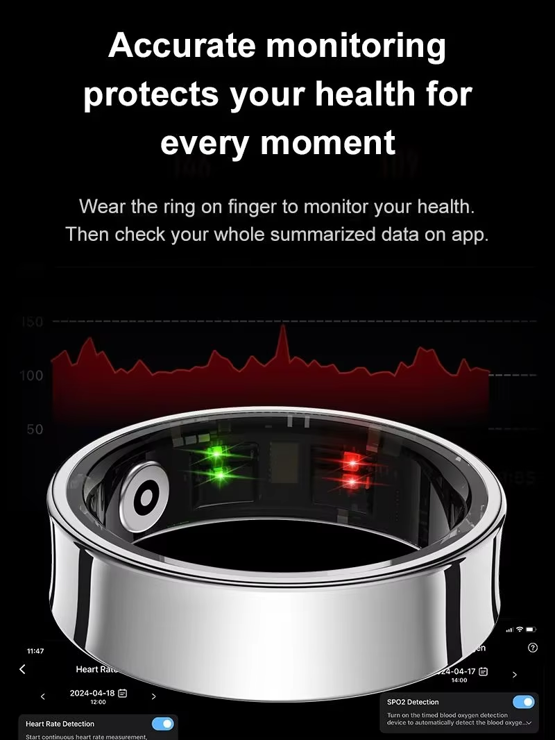 2026 حلقة ذكية R09 5ATM مقاوم  - مراجعة Temperature Ring Skin وسعره