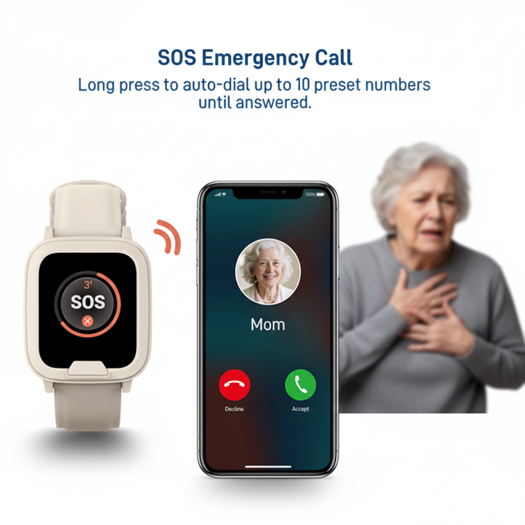 ساعة ذكية للمسنين بتقنية 4G مع - مراجعة Fall Detection Watch وسعره