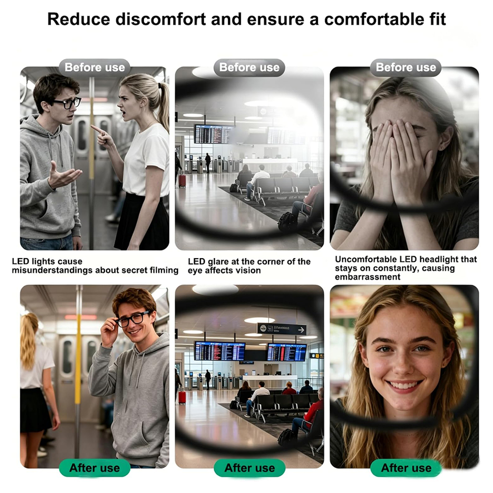 2026 غطاء خفيف LED حاصرات ضوء  - مراجعة Smart Glasses Lens وسعره